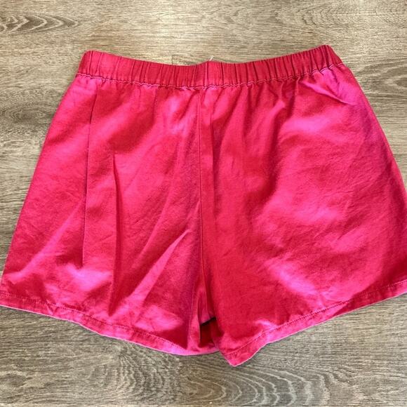 Madewell Women’s Pull-On Shorts w/ Elastic Waist Berry Pink Size Small‎ Pockets - Picture 9 of 9